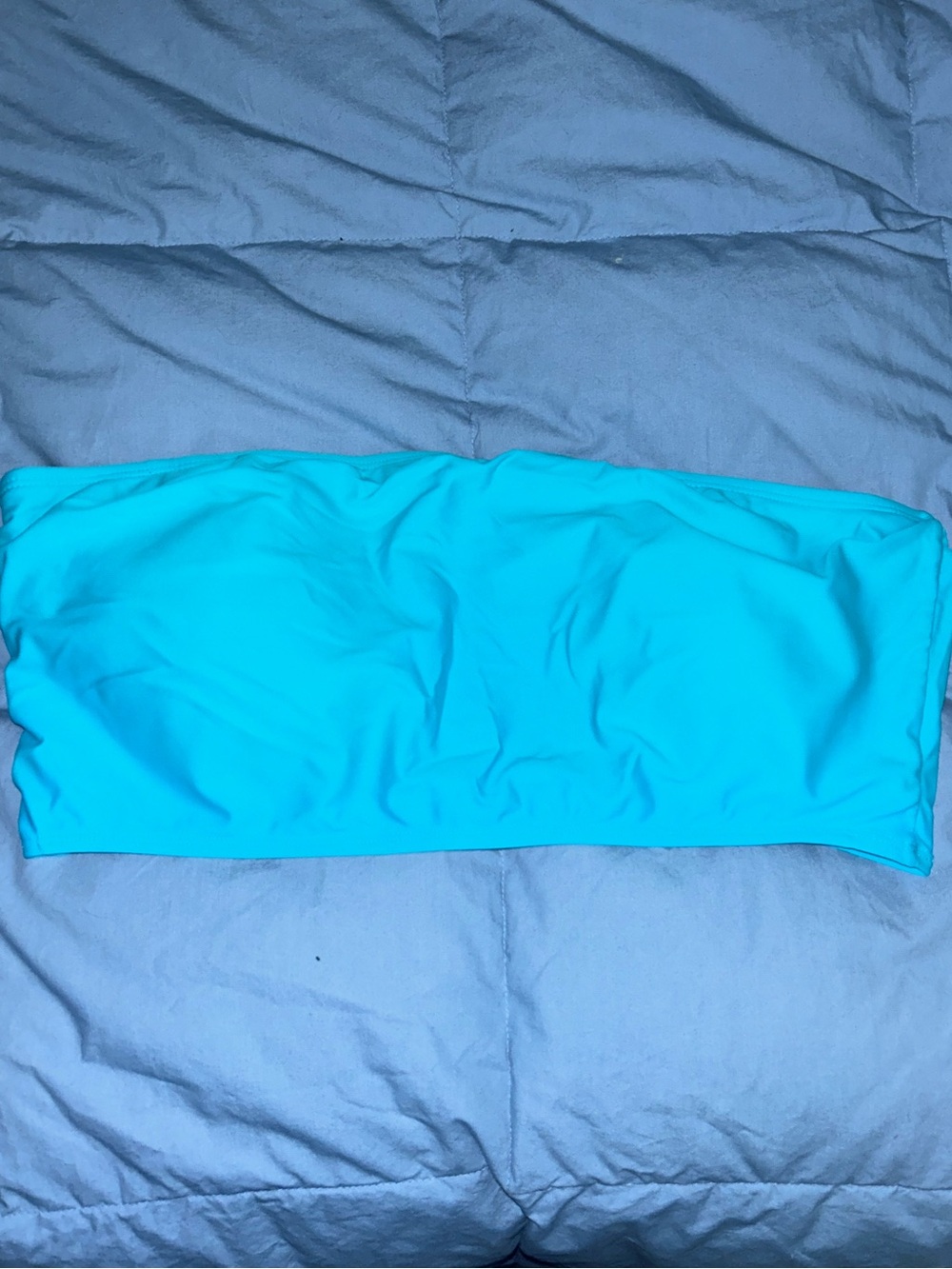 LAST CHANCE Aqua Bandeau Tube Top